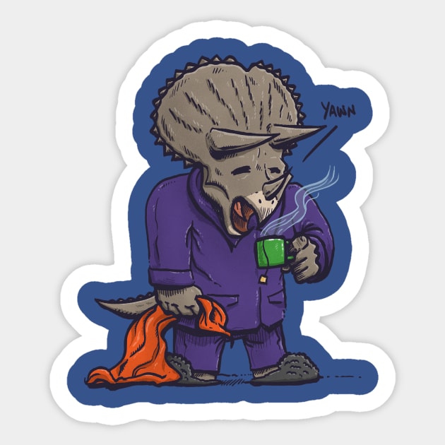 The Sleepysaurus Sticker by nickv47